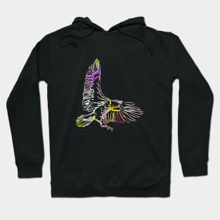 Eagle Bird Animal Wildlife Forest Nature Chrome Graphic Hoodie